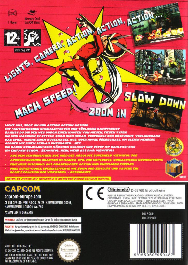 Viewtiful Joe - Nintendo GameCube (Capcom - 1) video game collectible [Barcode 075064250487] - Main Image 2