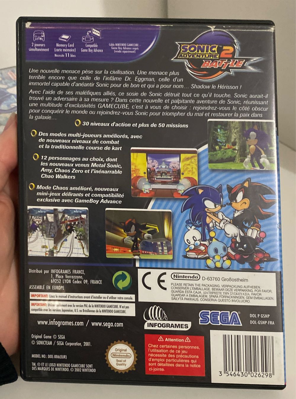 Sonic Adventure 2 Battle - Nintendo GameCube (Sega - 2) video game collectible [Barcode 3546430026298] - Main Image 2