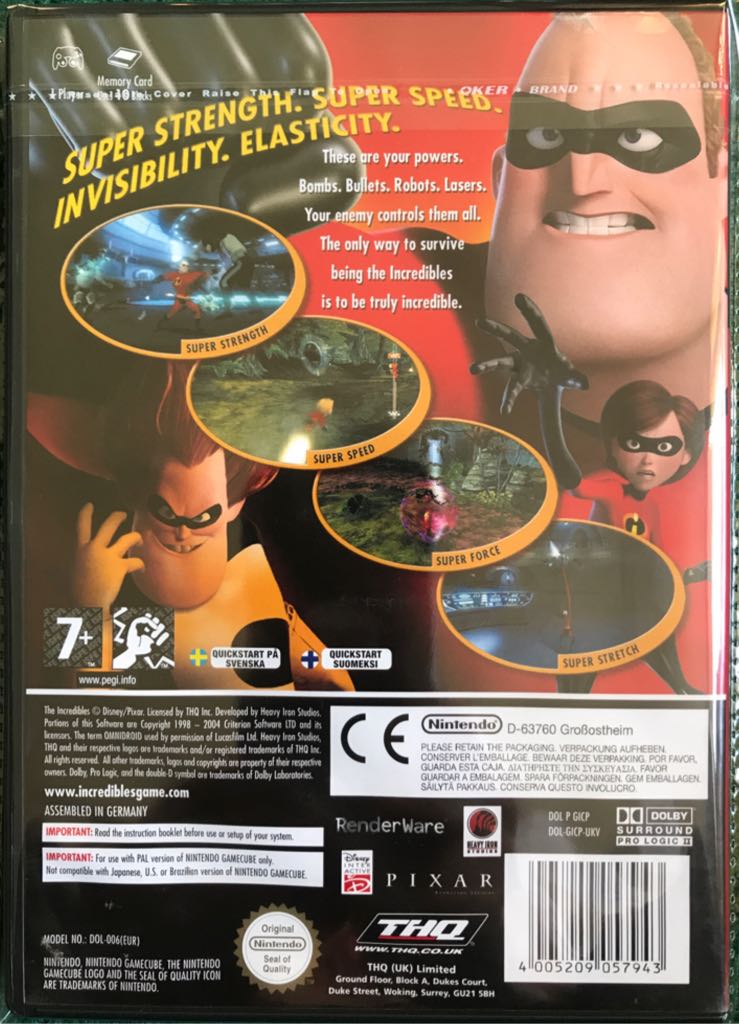 The Incredibles - Nintendo GameCube (Disney Interactive Studios - 1) video game collectible [Barcode 4005209057943] - Main Image 2