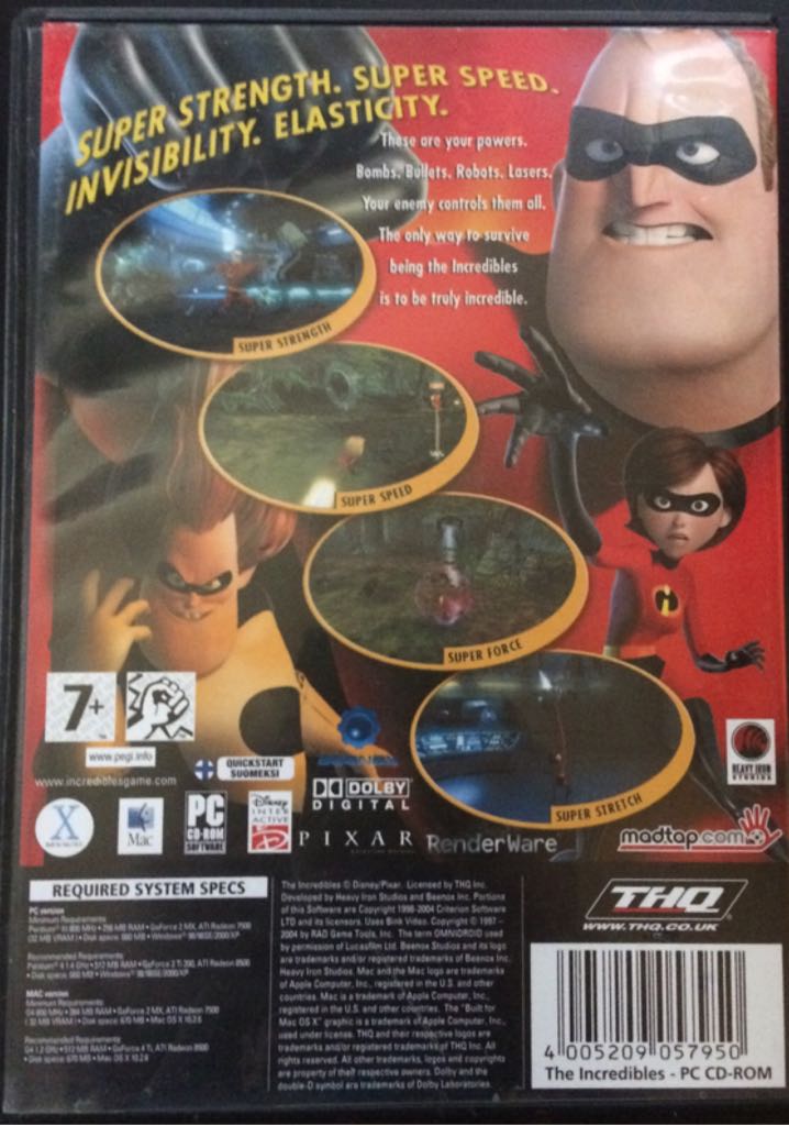 The Incredibles - PC Engine CD (1992, THQ) video game collectible [Barcode 4005209057950] - Main Image 2