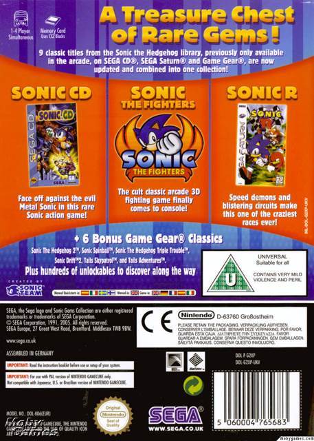 Sonic Gems Collection - Nintendo GameCube (Sega - 1-4) video game collectible [Barcode 5060004765706] - Main Image 2