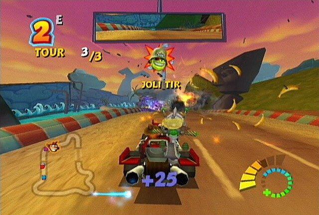 Crash Tag Team Racing - Sony PlayStation 2 (PS2) (Seirra - 1-4) video game collectible [Barcode 020626723114] - Main Image 2