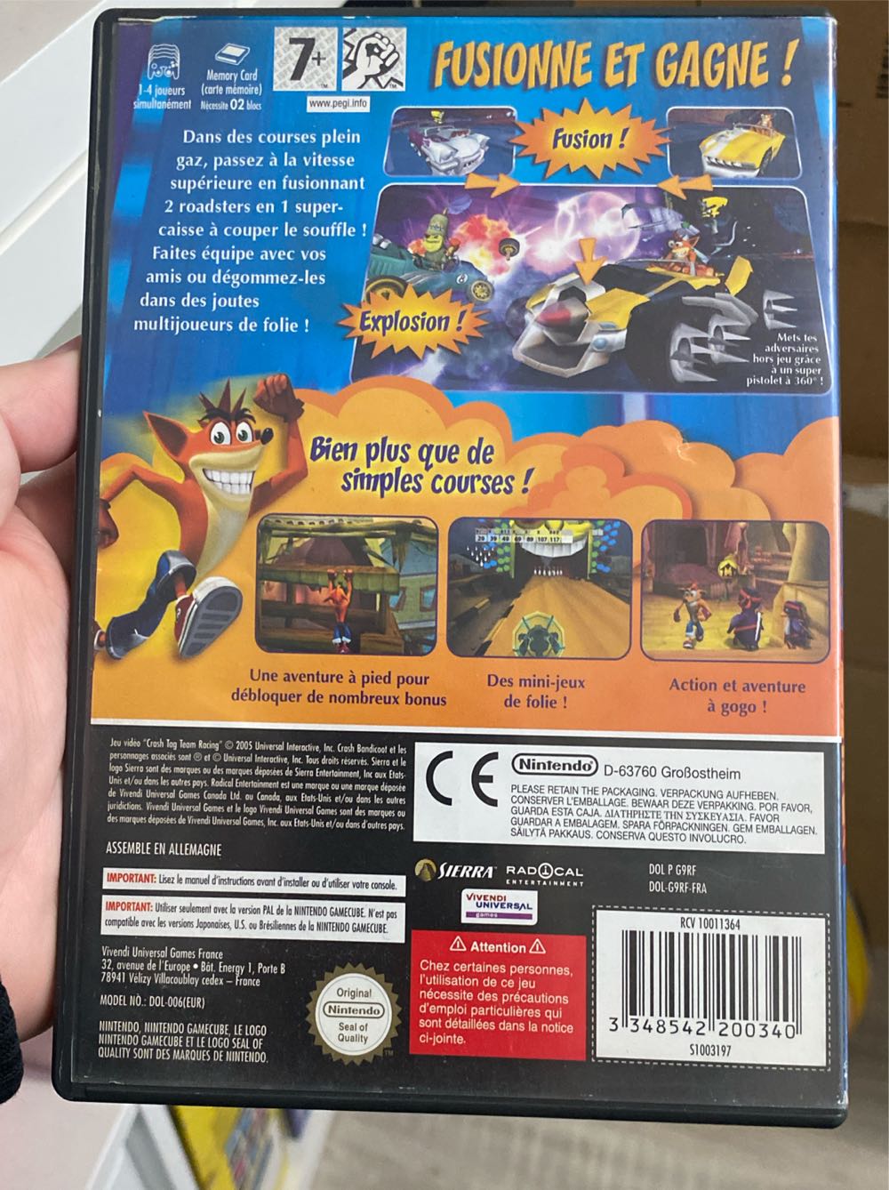 Crash Tag Team Racing - Nintendo GameCube (Radical Entertainment - 1-4) video game collectible [Barcode 3348542200340] - Main Image 2