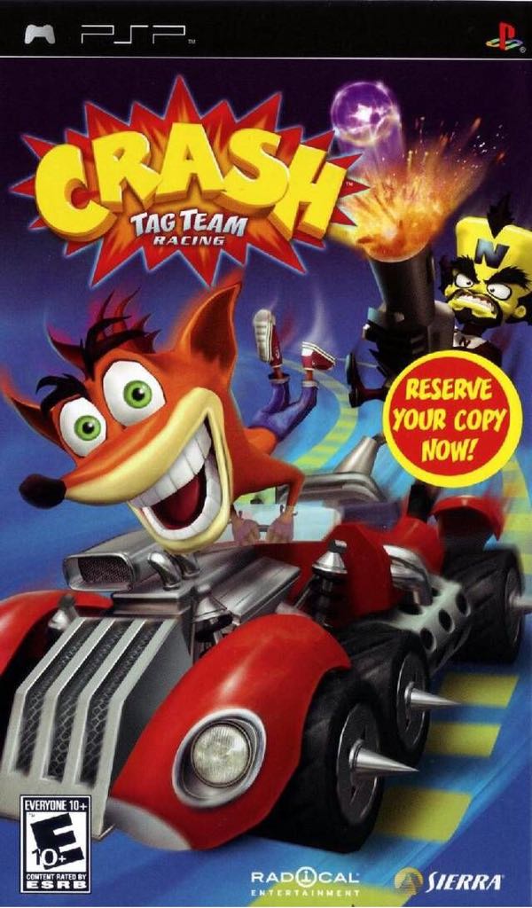(2007) Crash Tag Team Racing - Sony PlayStation Portable (PSP) (Sierra) video game collectible [Barcode 3348542202214] - Main Image 1