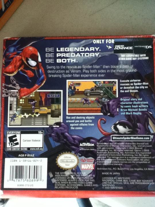 Ultimate Spider-Man - Nintendo Game Boy Advance (GBA) (Activision - 1) video game collectible [Barcode 5030917028953] - Main Image 2