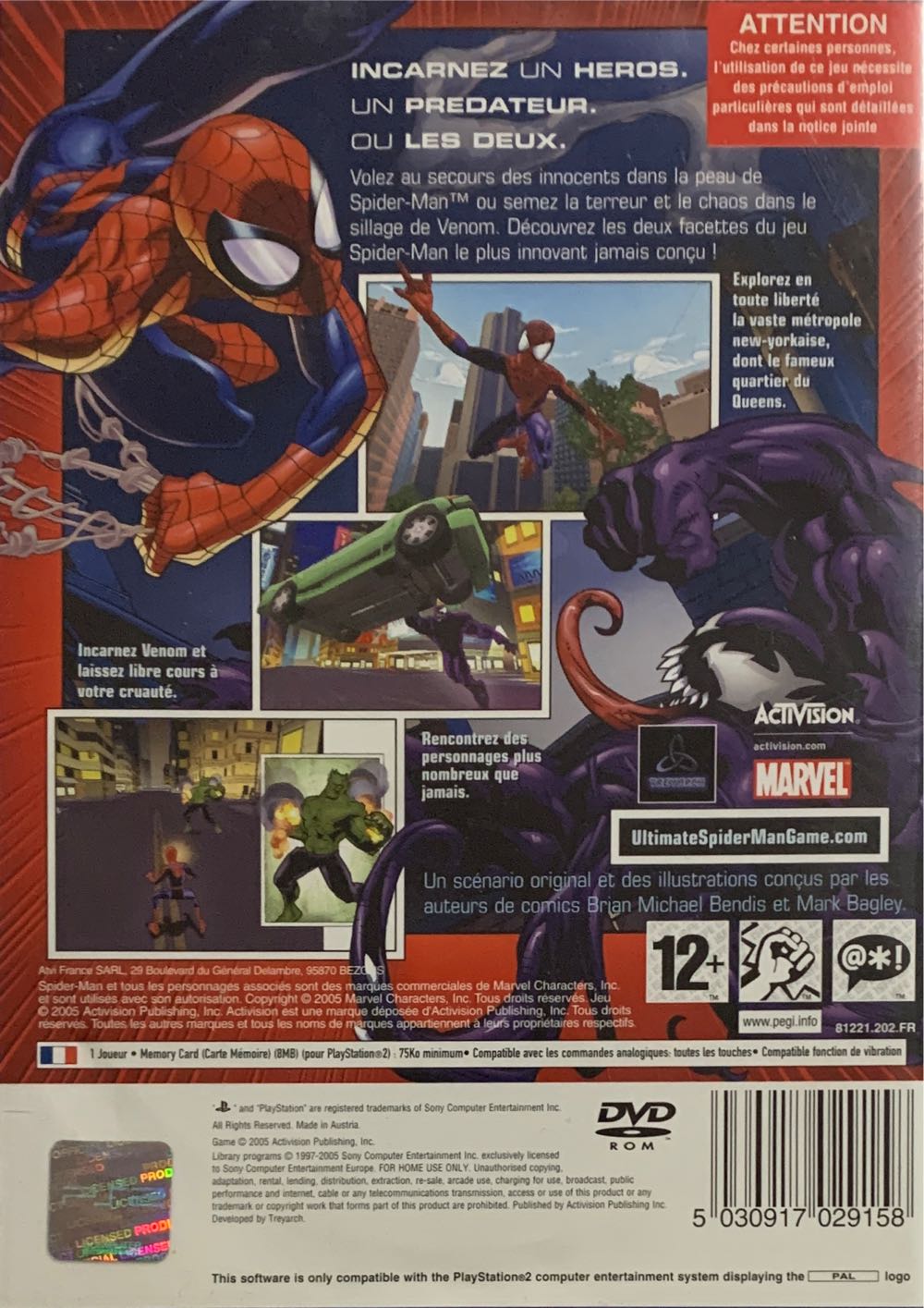 Ultimate Spider-Man - Sony PlayStation 2 (PS2) (Activision Publishing Inc - 1) video game collectible [Barcode 5030917029158] - Main Image 2