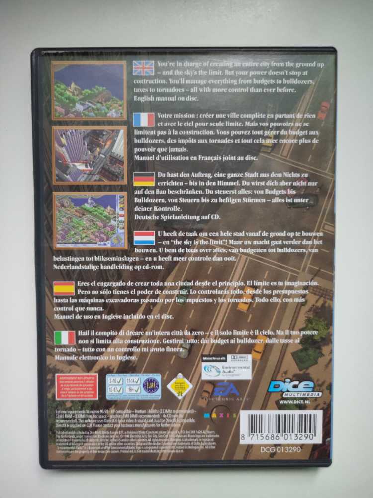 SimCity 3000 - PC (Maxis Software - 1) video game collectible [Barcode 8715686013290] - Main Image 2