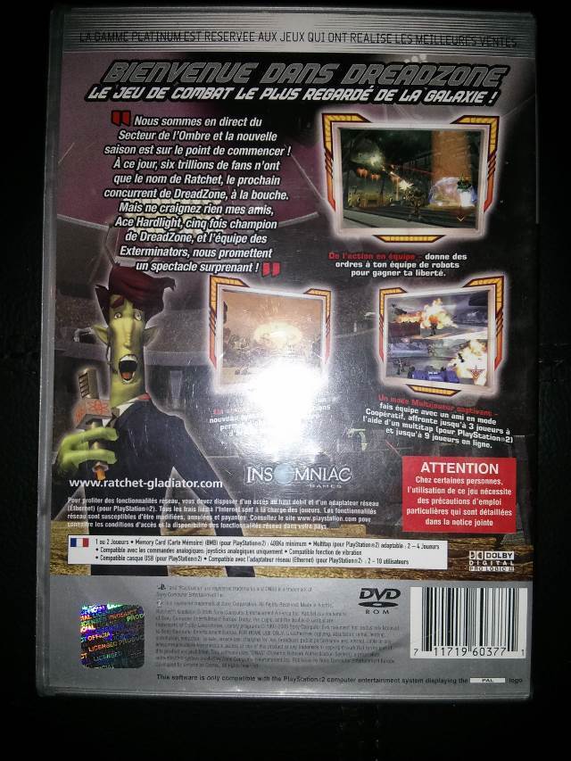Ratchet Gladiator - Sony PlayStation 2 (PS2) (Sony Interactive Entertainment  - 2) video game collectible [Barcode 711719603771] - Main Image 2