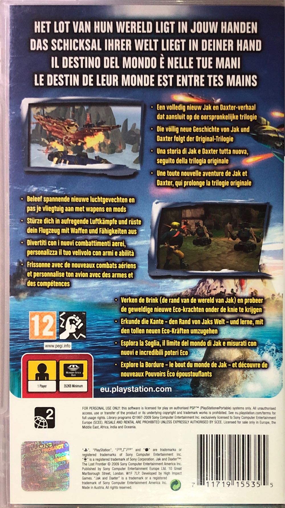 Jak and Daxter: The Lost Frontier - Sony PlayStation Portable (PSP) (Naughty Dog - 1) video game collectible [Barcode 711719155355] - Main Image 2
