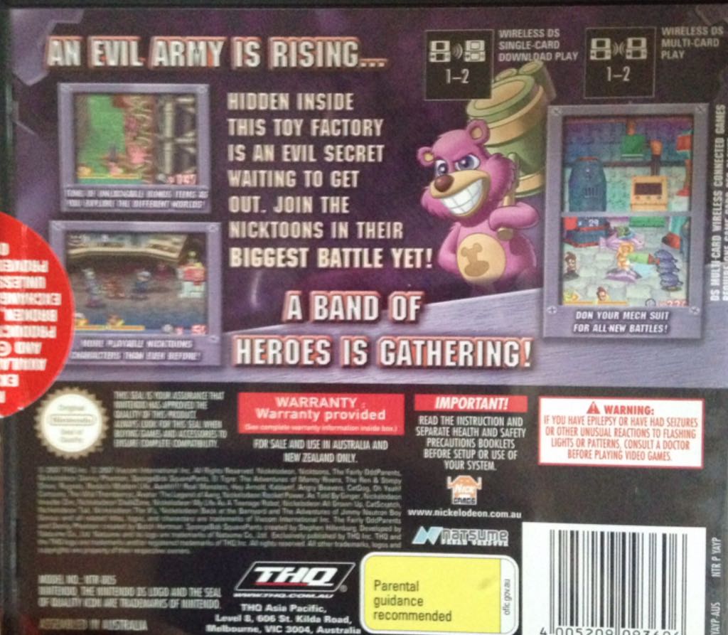Nicktoons - Attack Of The Toybots - Nintendo DS video game collectible [Barcode 4005209093606] - Main Image 2