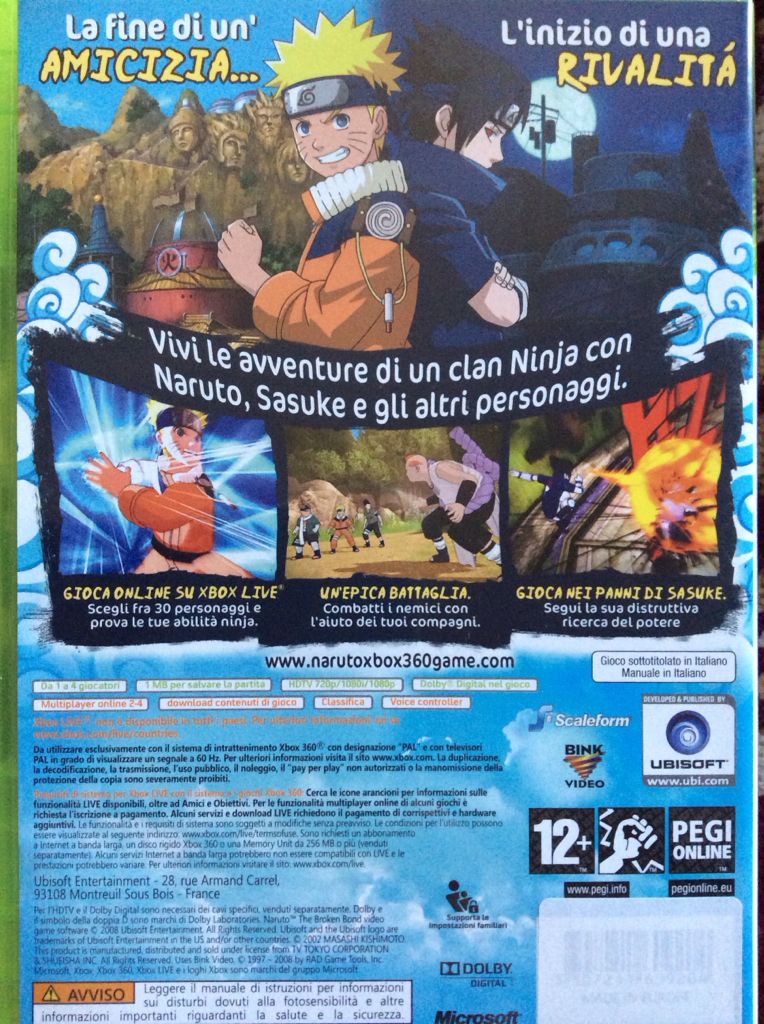 Naruto: The Broken Bond - Microsoft Xbox 360 (Ubisoft - 1-4) video game collectible [Barcode 3307211609204] - Main Image 2