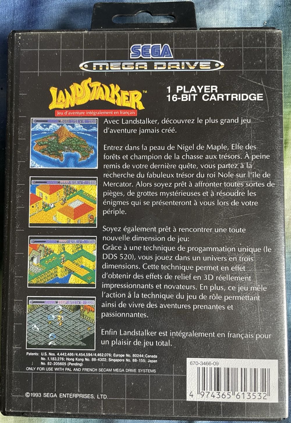 Landstalker Le Trésor Du Roi Nole - Sega Mega Drive (Boite Et Notice) video game collectible - Main Image 2