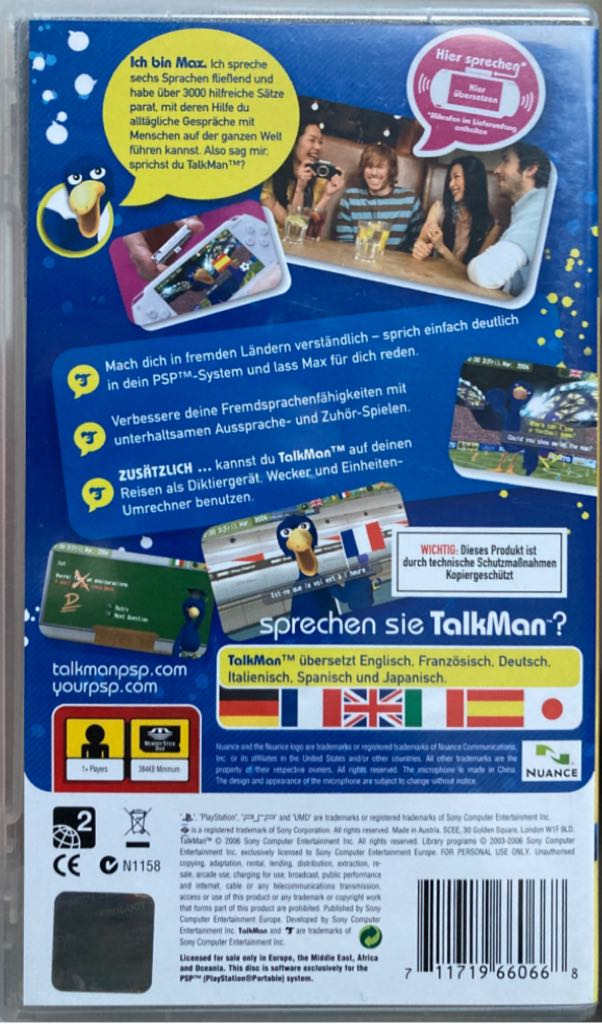 Talkman - Sony PlayStation Portable (PSP) video game collectible [Barcode 711719660668] - Main Image 2