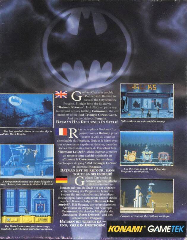 Batman Returns - Commodore Amiga (Konami - 1) video game collectible - Main Image 2