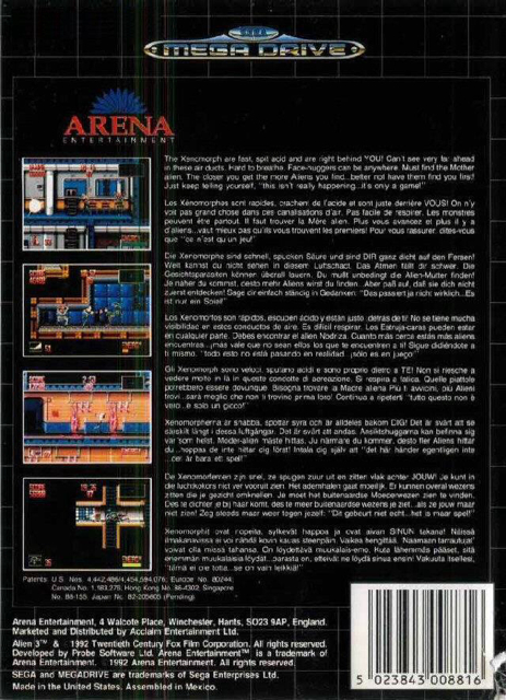 Alien 3 - Sega Mega Drive (Arena Entertainment - 1) video game collectible - Main Image 2