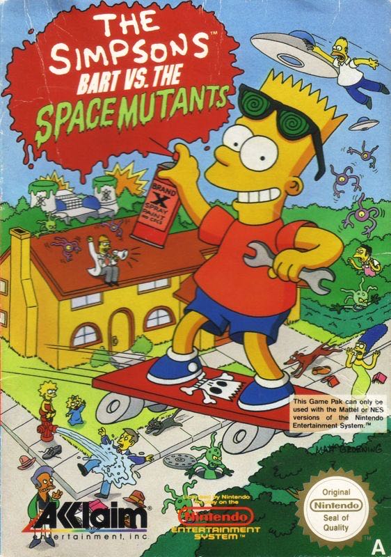 The Simpsons Bart Vs The Space Mutants - Nintendo Entertainment System (NES) (Acclaim Entertainment Inc. - Single) video game collectible - Main Image 2