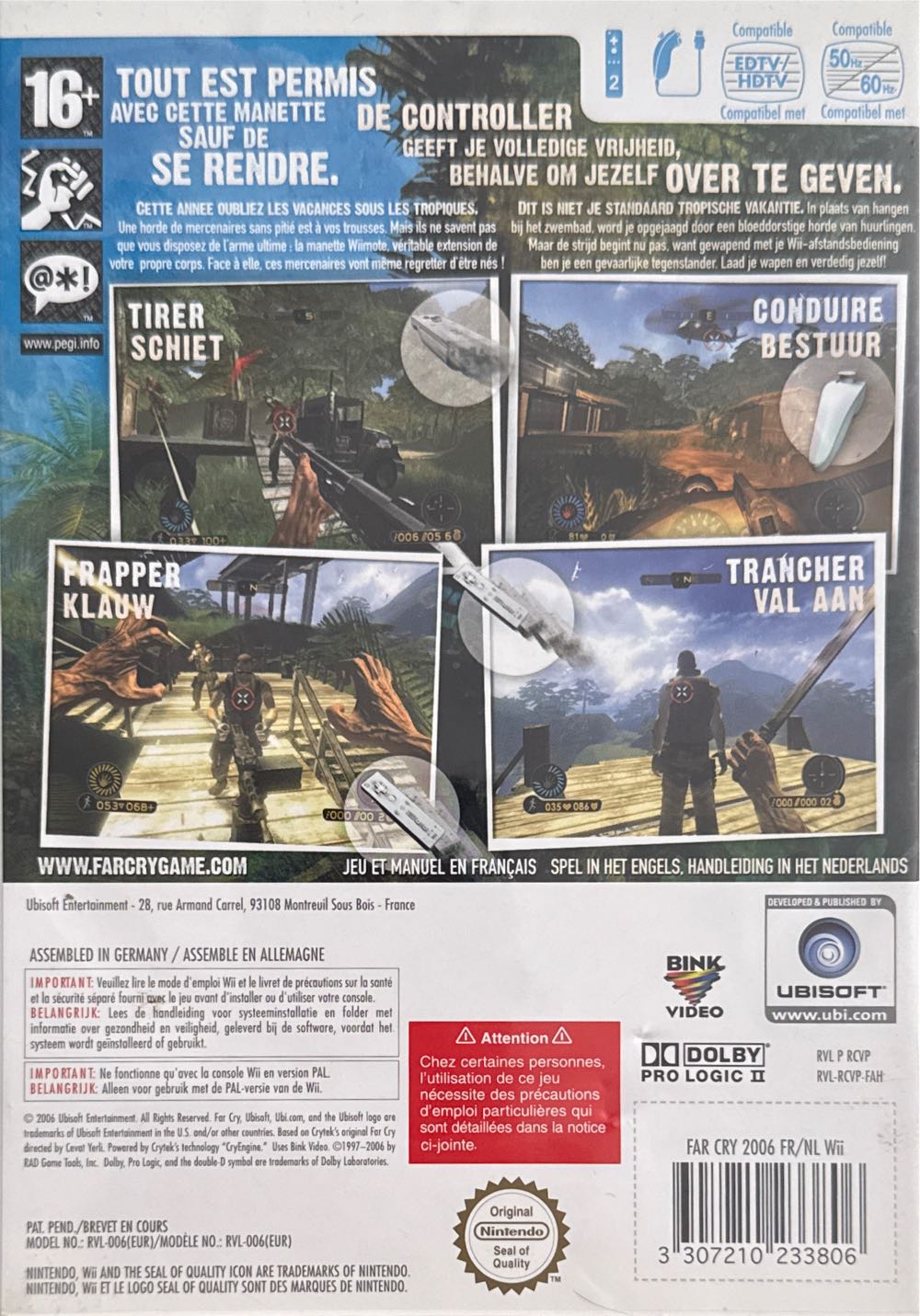 Far Cry: Vengeance - Nintendo Wii (Ubisoft Entertainment - 1-2) video game collectible [Barcode 3307210233806] - Main Image 2