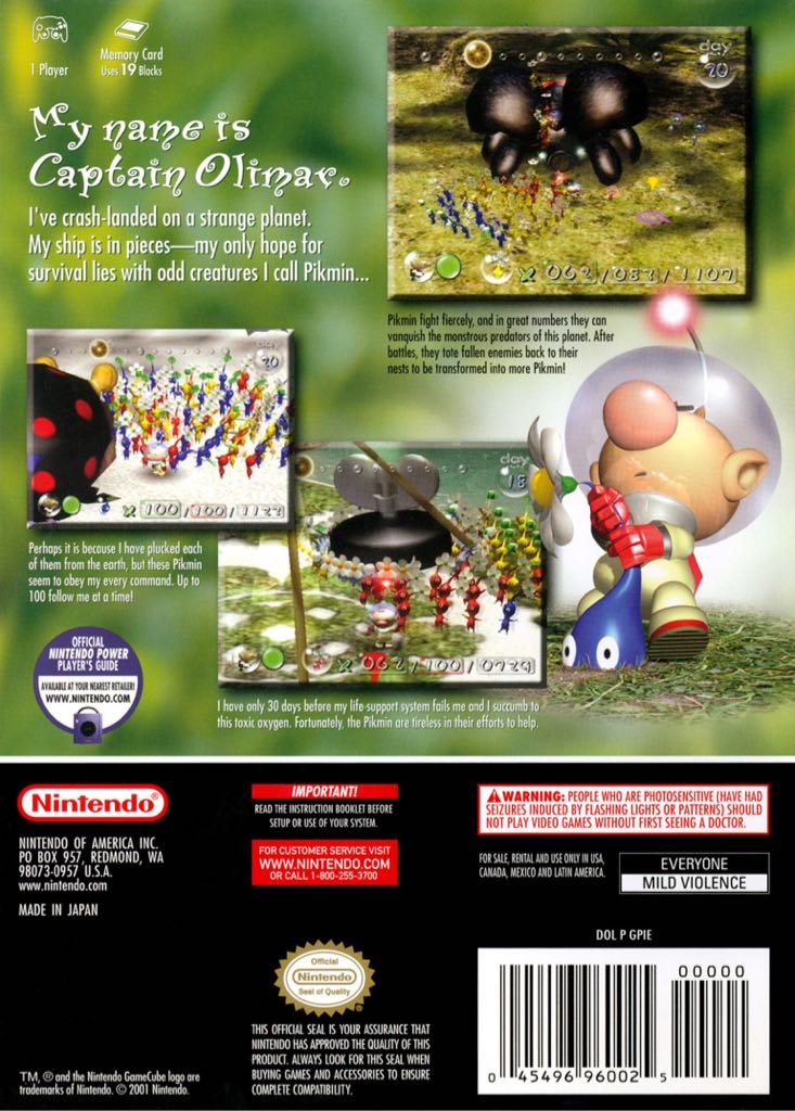 Pikmin - Nintendo GameCube (Nintendo - 1) video game collectible [Barcode 045496390167] - Main Image 2