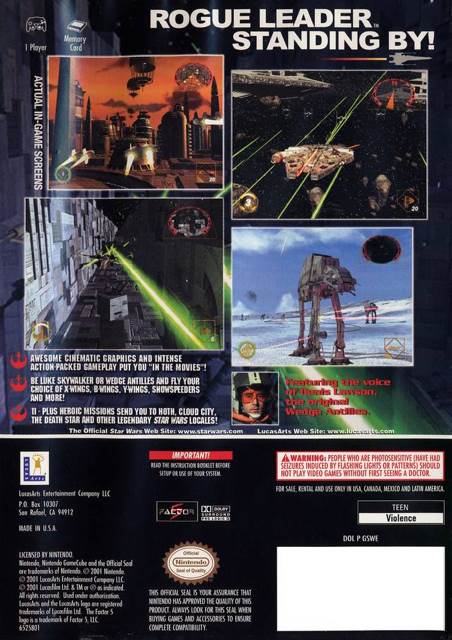 Star Wars: Rogue Squadron II: Rogue Leader - Nintendo GameCube (LucasArts - 1) video game collectible [Barcode 023272652586] - Main Image 2