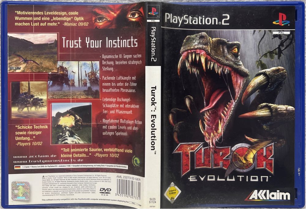 Turok Evolution - Sony PlayStation 2 (PS2) (1-2) video game collectible [Barcode 3455192327331] - Main Image 3