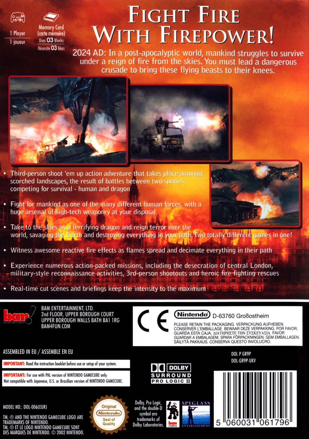 Reign of Fire - Nintendo GameCube (Bam! Entertainment - 1) video game collectible [Barcode 5060031061796] - Main Image 2