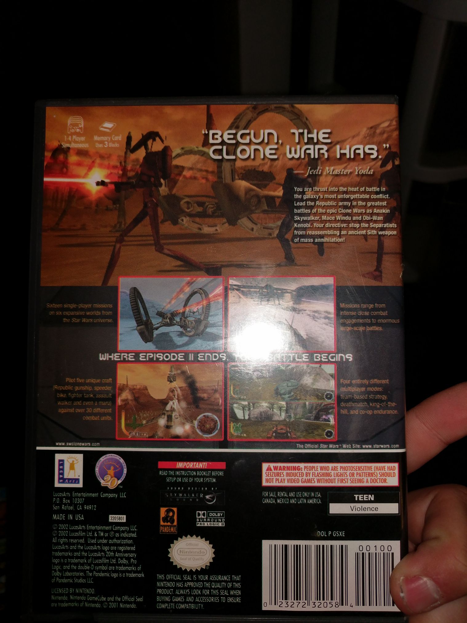 Star Wars The Clone Wars - Nintendo GameCube video game collectible [Barcode 9084212320584] - Main Image 2