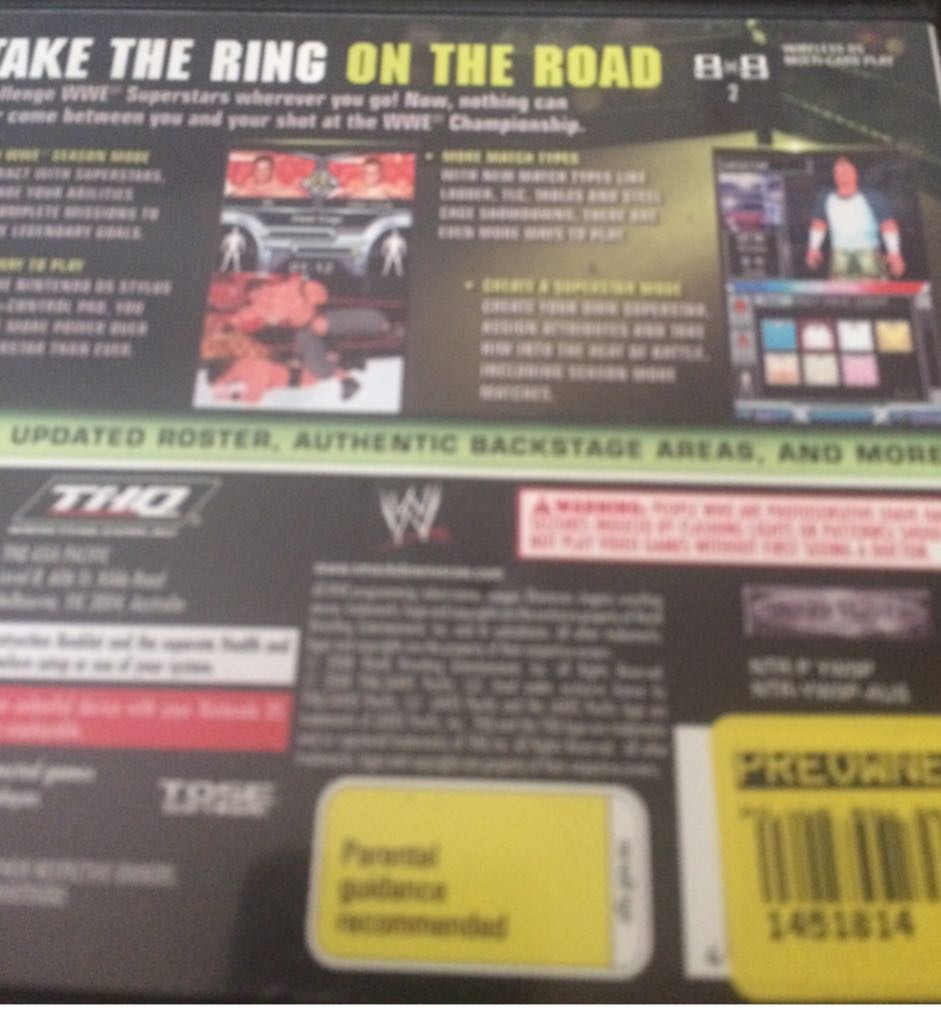 Smackdown vs Raw 2009 - Nintendo DS video game collectible - Main Image 2