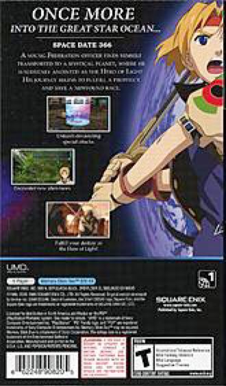 Star Ocean: Second Evolution - Sony PlayStation Portable (PSP) (Square Enix) video game collectible [Barcode 4988601005531] - Main Image 2