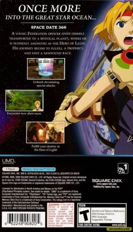 Star Ocean: Second Evolution - Sony PlayStation Portable (PSP) (Square Enix - 1) video game collectible [Barcode 5060121824423] - Main Image 2