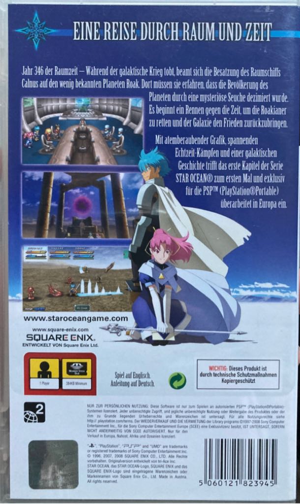 Star Ocean: First Departure - Sony PlayStation Portable (PSP) (Square Europe - 1) video game collectible [Barcode 5060121823945] - Main Image 2