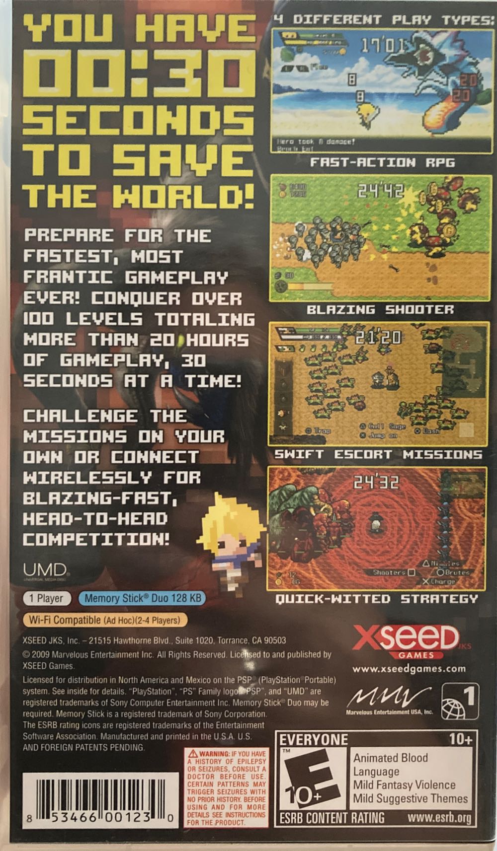 Half-Minute Hero - Sony PlayStation Portable (PSP) video game collectible [Barcode 4690241126117] - Main Image 2