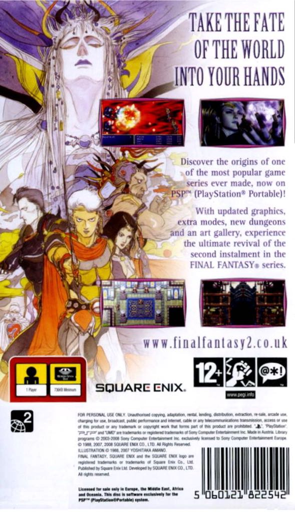 Final Fantasy II - Sony PlayStation Portable (PSP) (Sony Computer Entertainment) video game collectible [Barcode 5060121822573] - Main Image 2