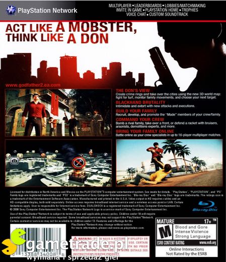 Godfather II, The - Sony PlayStation 3 (PS3) (Electronic Arts - 1) video game collectible [Barcode 014633154566] - Main Image 2