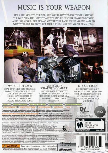 Def Jam: Icon - Microsoft Xbox 360 (Electronics Arts - 2) video game collectible [Barcode 5030932055279] - Main Image 2