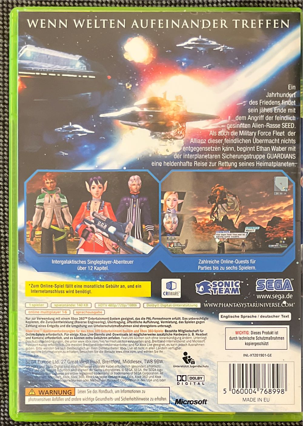 Phantasy Star Universe - Microsoft Xbox 360 (Sega - Unlimited) video game collectible [Barcode 5060004768998] - Main Image 2