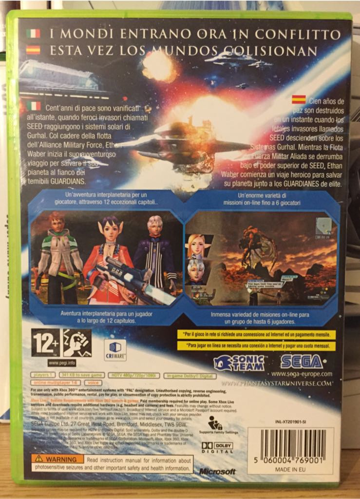 Phantasy Star Universe - Microsoft Xbox 360 (Sega - 1) video game collectible [Barcode 5060004769001] - Main Image 2