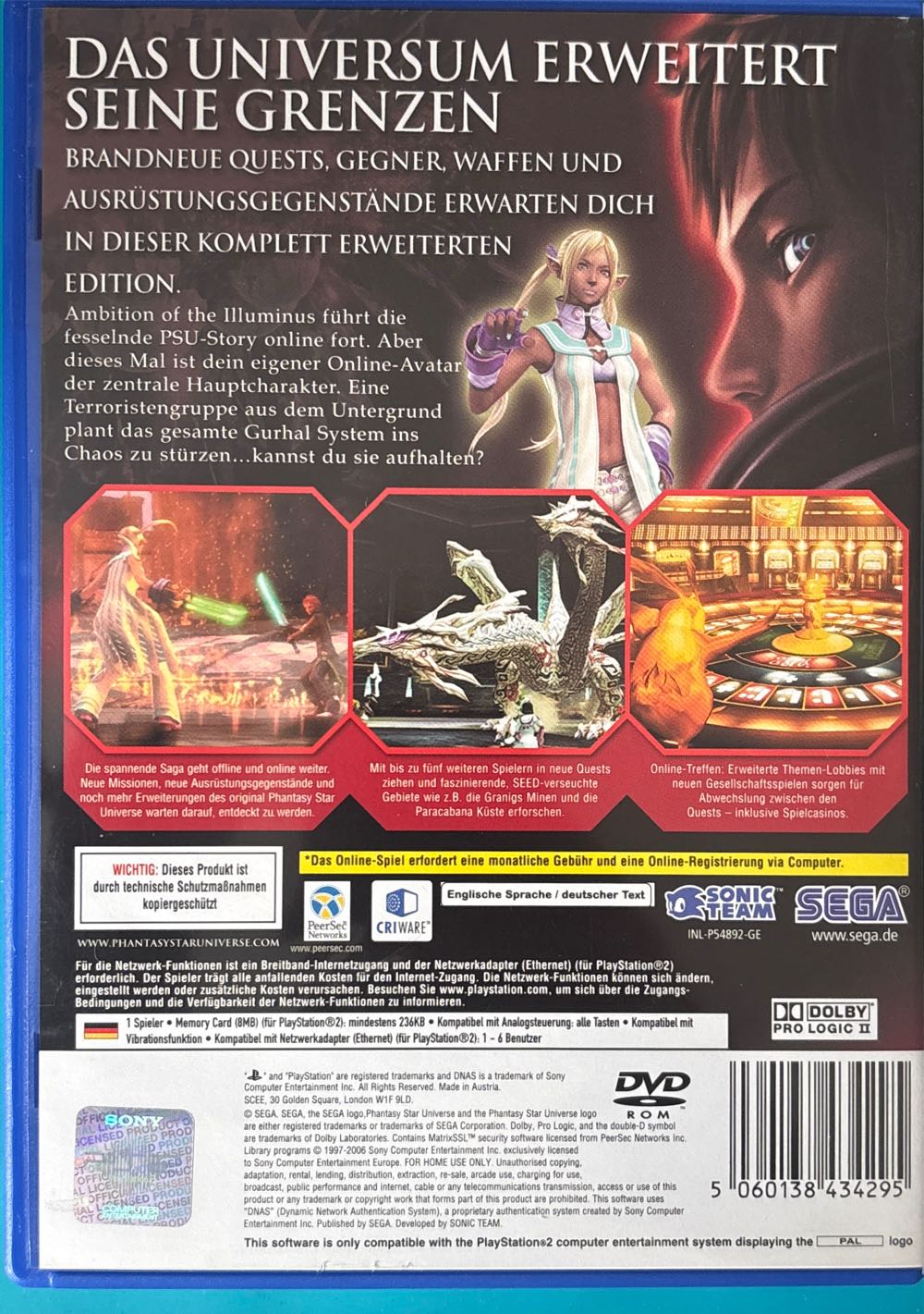 Phantasy Star Universe - Sony PlayStation (1) video game collectible [Barcode 5060138434295] - Main Image 2