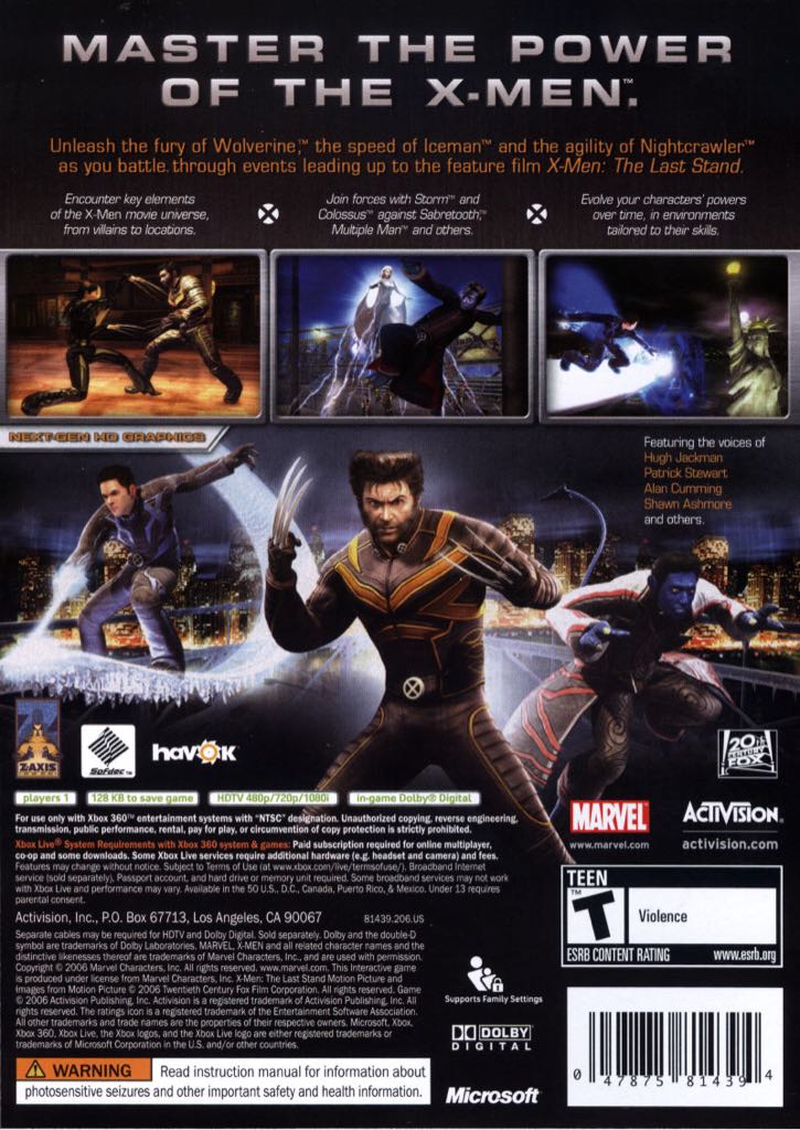 X-Men: The Official Game - Nintendo DS (Activision) video game collectible [Barcode 5030917035302] - Main Image 2