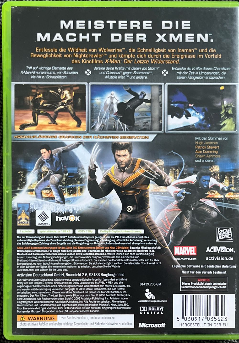 X-Men: The Official Game - Microsoft Xbox 360 (Activision) video game collectible [Barcode 5030917035623] - Main Image 2