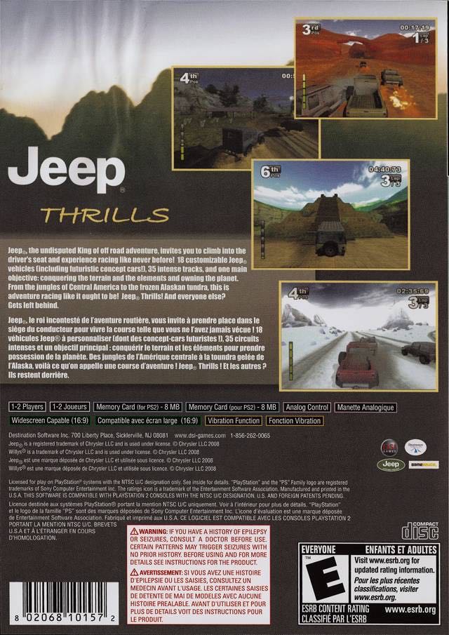 Jeep Thrills - Nintendo Wii (Zoo Games - 1-2 Players Players) video game collectible [Barcode 802068101589] - Main Image 2