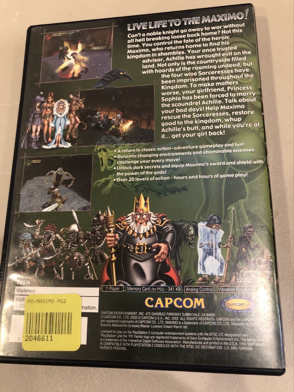 Maximo: Ghosts to Glory - Sony PlayStation 2 (PS2) (Capcom) video game collectible - Main Image 2