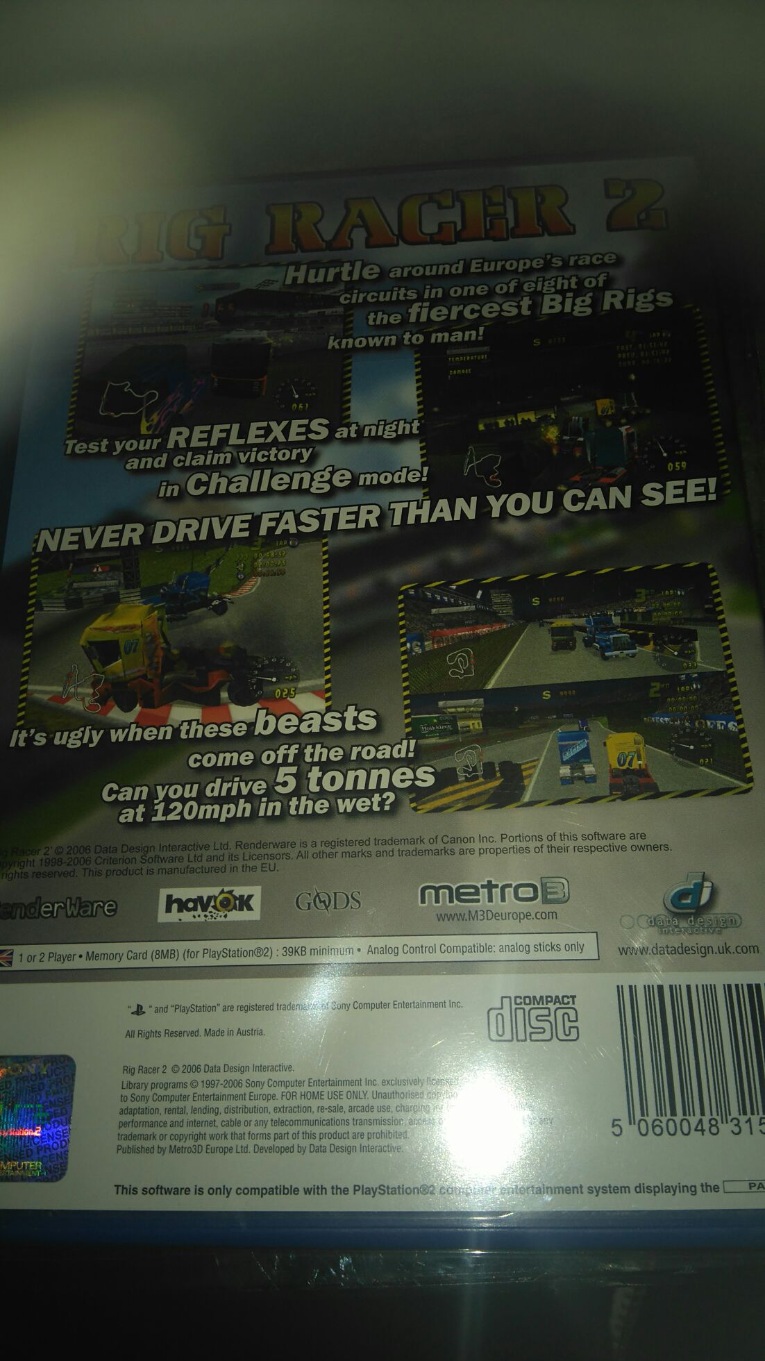 Rig Racer 2 - Sony PlayStation 2 (PS2) video game collectible [Barcode 5060048315004] - Main Image 2