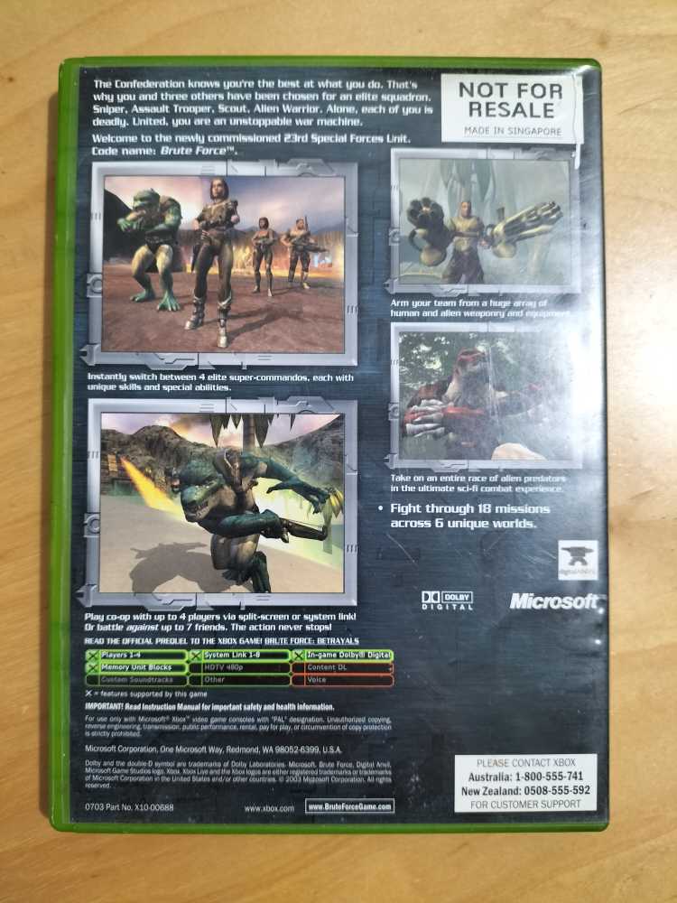 Brute Force - Microsoft Xbox (Microsoft Games Studios) video game collectible [Barcode 805529137240] - Main Image 2
