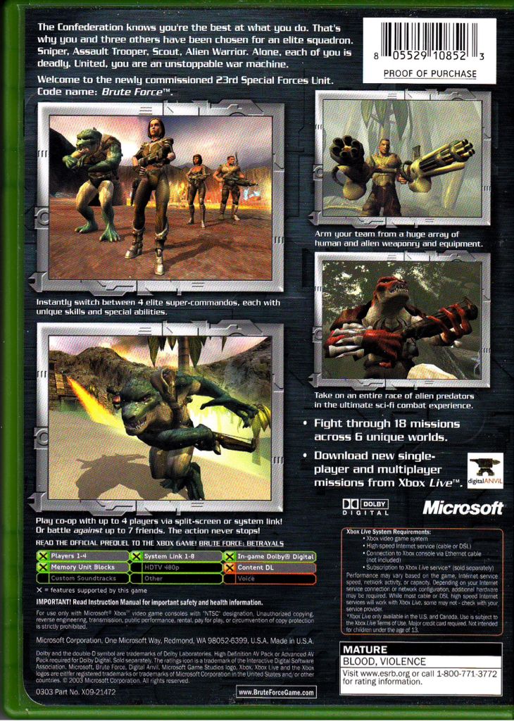 Brute Force - Microsoft Xbox video game collectible - Main Image 2