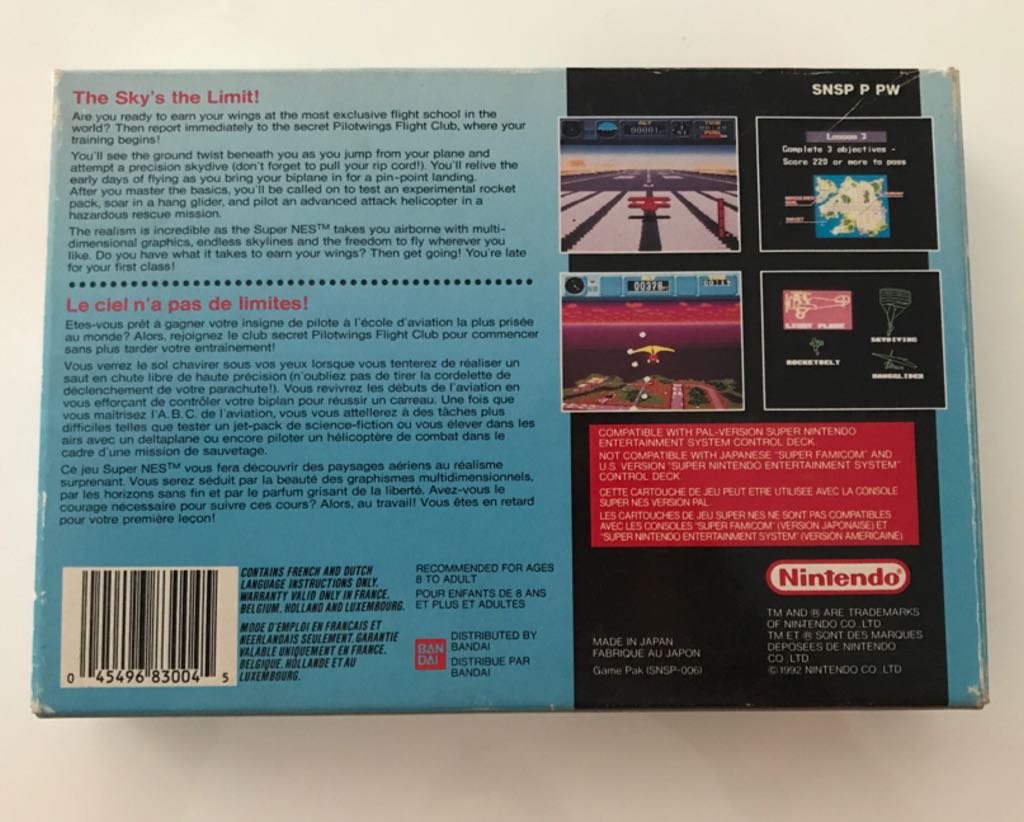 PilotWings - Nintendo Super Nintendo Entertainment System (SNES) video game collectible - Main Image 2