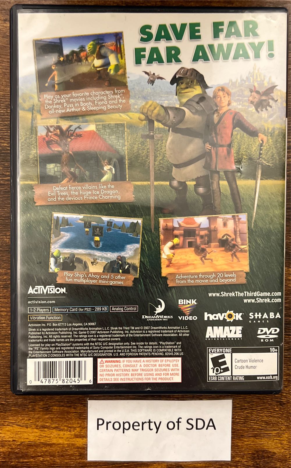 Shrek the Third - Sony PlayStation 2 (PS2) video game collectible [Barcode 047875820456] - Main Image 2
