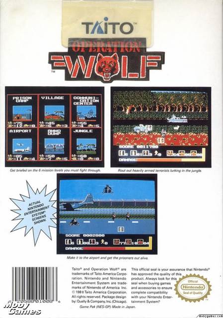 Operation Wolf - Nintendo Entertainment System (NES) (1) video game collectible - Main Image 2