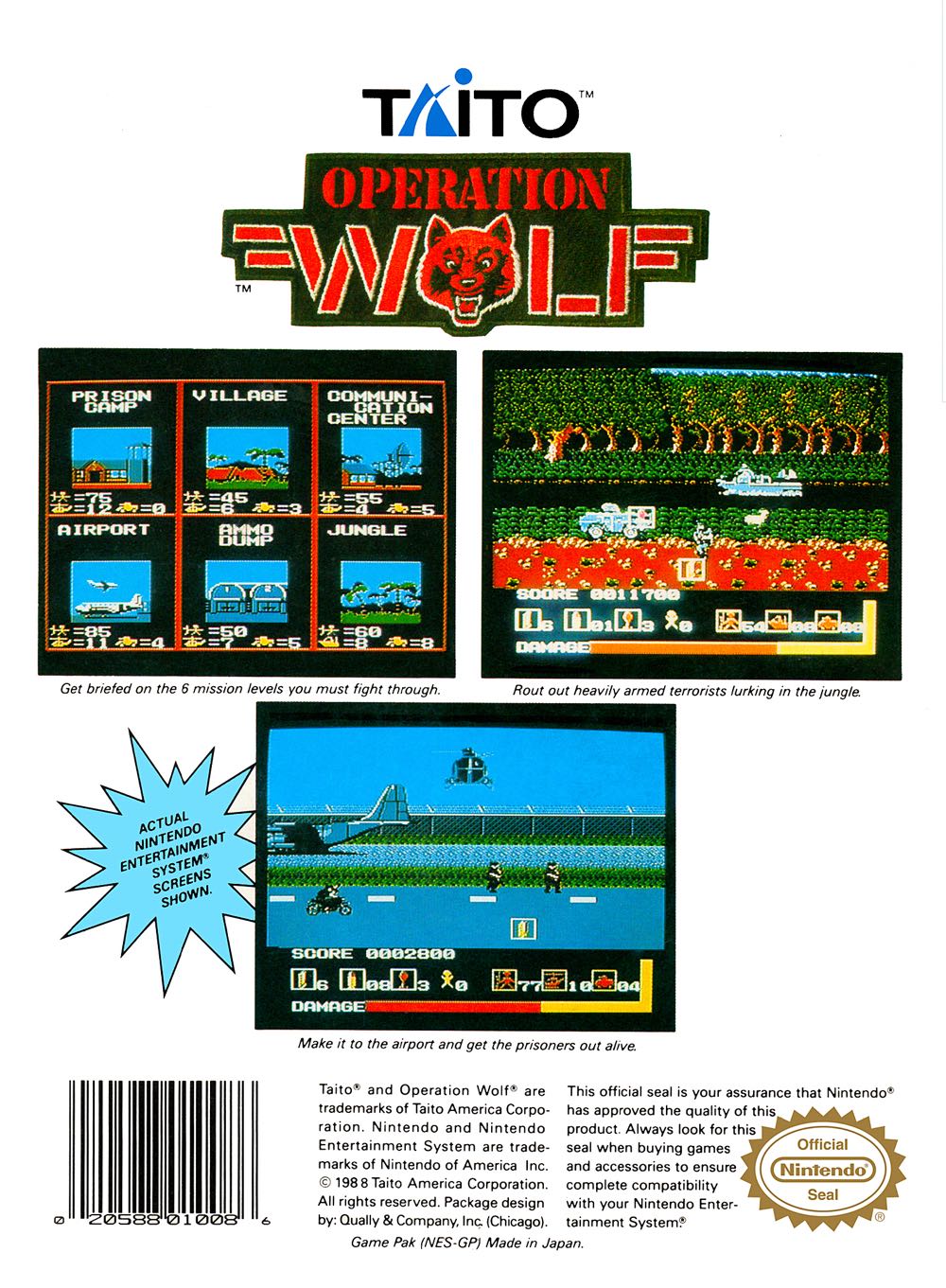 Operation Wolf - Nintendo Entertainment System (NES) video game collectible - Main Image 2