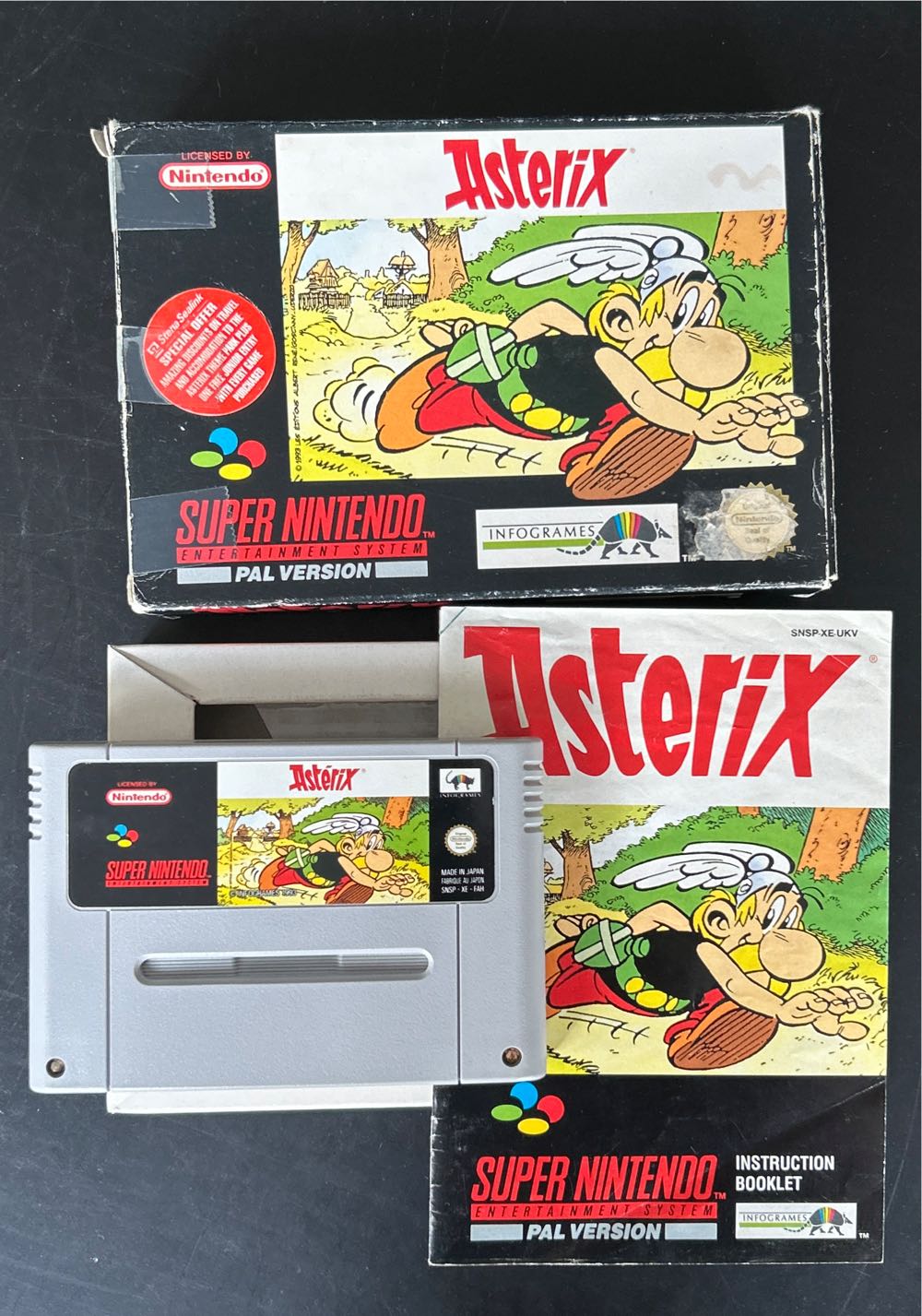 Asterix - Nintendo Super Nintendo Entertainment System (SNES) (Infogrames - 1) video game collectible [Barcode 3329720006633] - Main Image 3