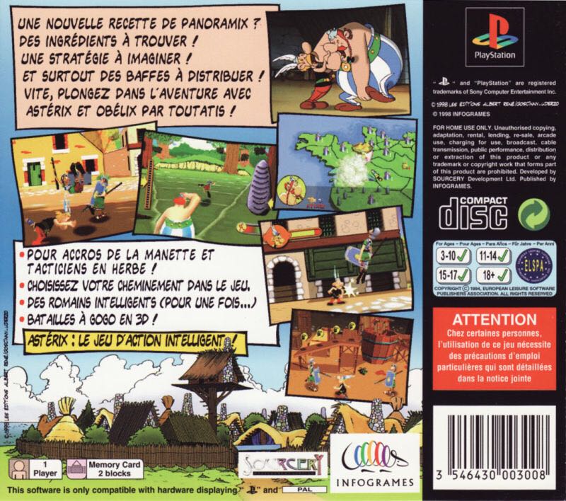 Asterix - Sony PlayStation video game collectible [Barcode 3546430003008] - Main Image 2